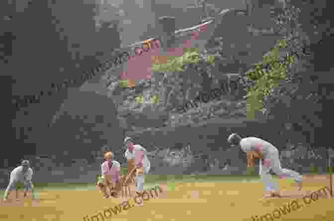 A Group Of Cricketers Playing On A Village Green. 66 N O Tales Of A Village Cricketer