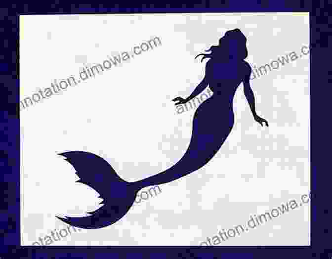 A Mermaid Stencil Outline Capturing The Beauty Of A Mermaid's Flowing Hair And Tail. Premium Sketchbook For Drawing: (50 Mermaid Stencil Outlines) Drawing Exercises For (Artists) (Sketchbook Collection)