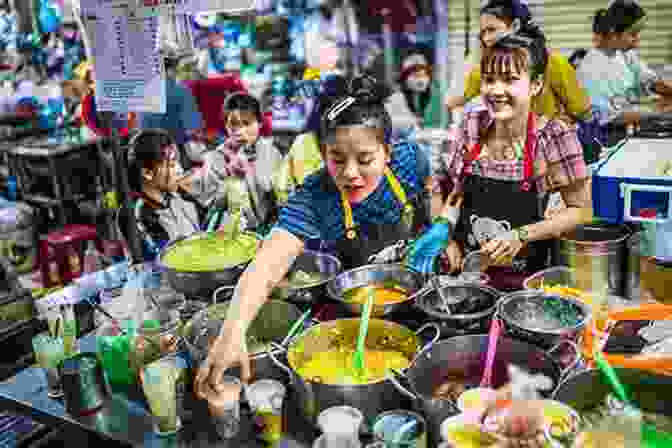 A Tantalizing Display Of Various Vietnamese Street Food Dishes, Showcasing The Vibrant Colors And Flavors Of The Cuisine A Pictorial Travel Guide To Vietnam