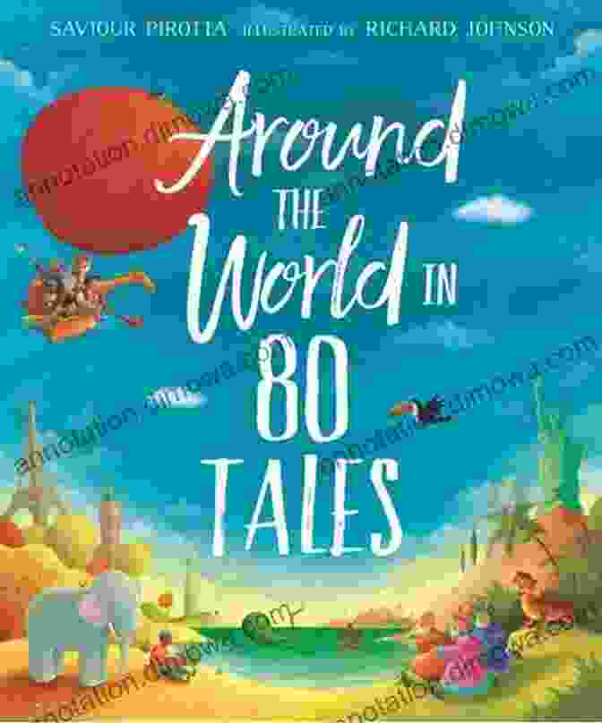 Around The World In 80 Tales Book Cover Featuring A World Map Dotted With The Faces Of Renowned Authors Around The World In 80 Tales: A Fascinating Short Story Collection Of Backpacking Adventures And Budget Travel Memoirs