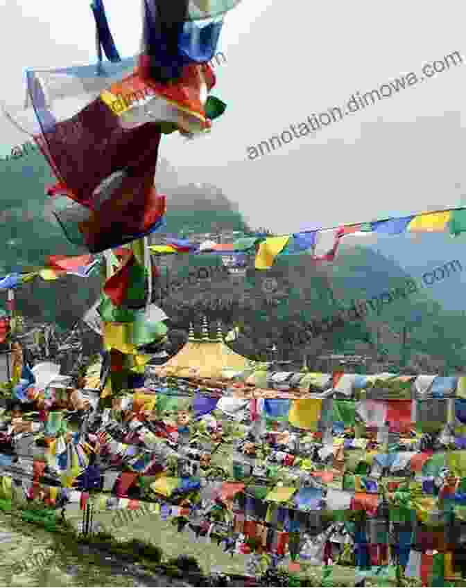 Colorful Prayer Flags Fluttering In The Mountain Breeze, A Symbol Of Shangri La's Spiritual Traditions Fast Lane To Shangri La Dave Sampson